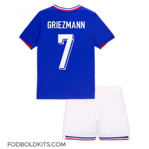 Frankrig Antoine Griezmann #7 Hjemmebanesæt Børn EM 2024 Kortærmet (+ Korte bukser)